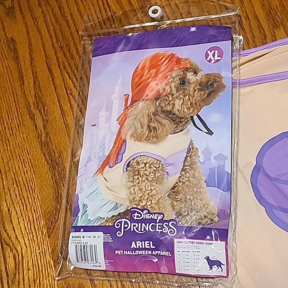 NIP Disney Princess Ariel Dog Halloween Costume